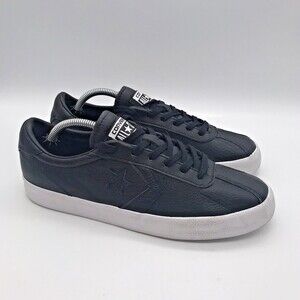 Converse All Star Breakpoint OX Black & White Leather Womens 7.5 Mens 6 Sneakers
